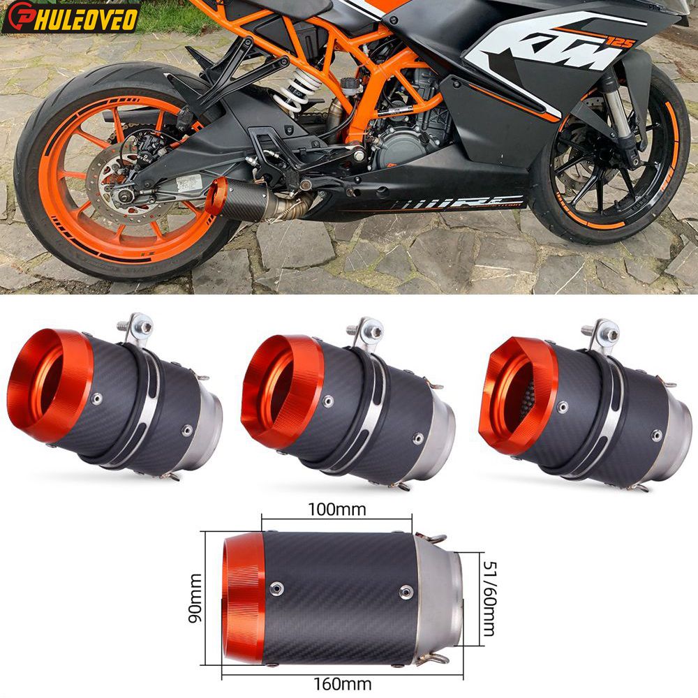 Silencieux d'échappement universel pour Moto, 51mm 60mm, pour KTM RC 125 250 390 DUKE Z900 S1000RR CBR1000 MT09 MT07 Tmax530 R3