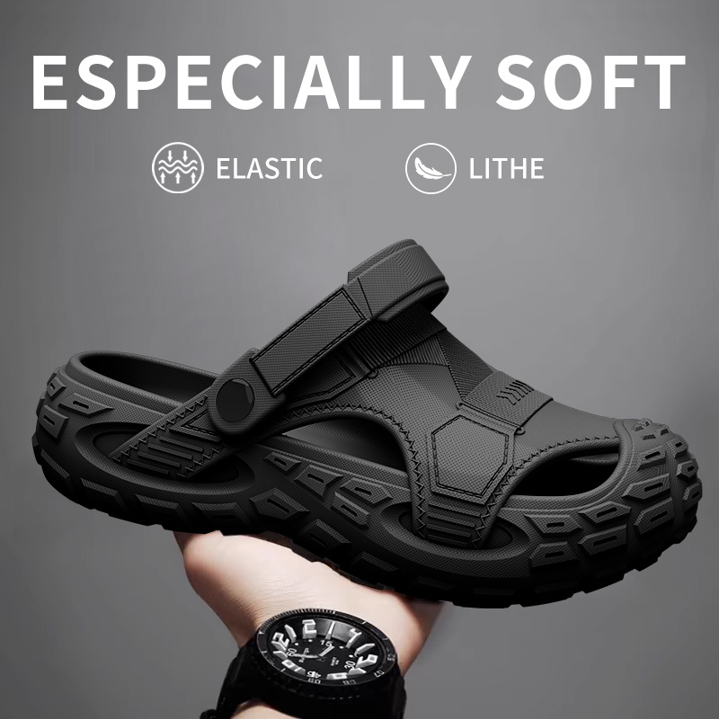 Nieuwe herensandalen, geschikt voor buitengebruik in de zomer, zijn antislip, ademend, geurbestendig en zijn ook antislip sandalen.