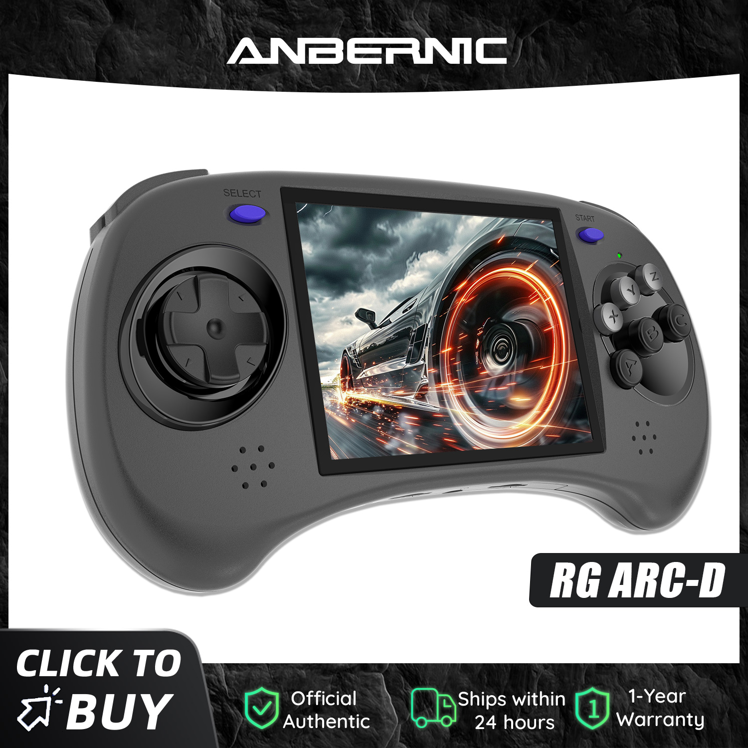 Console de Jeux Rétro Anbernic RG ARC RK3566 4.0 POUCES 640*480, Émulateur de Console Portable, Système LINUX Android, 3500mAh, Cadeaux pour Enfants