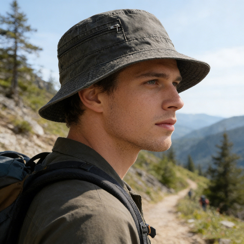 Topi Bucket Bahan Katun Mesh Bernapas untuk Musim Semi dan Musim Panas, Cocok untuk Pria Wanita, Topi Panama Kasual untuk Hiking, Camping, dan Aktivitas Luar Ruangan, Unisex