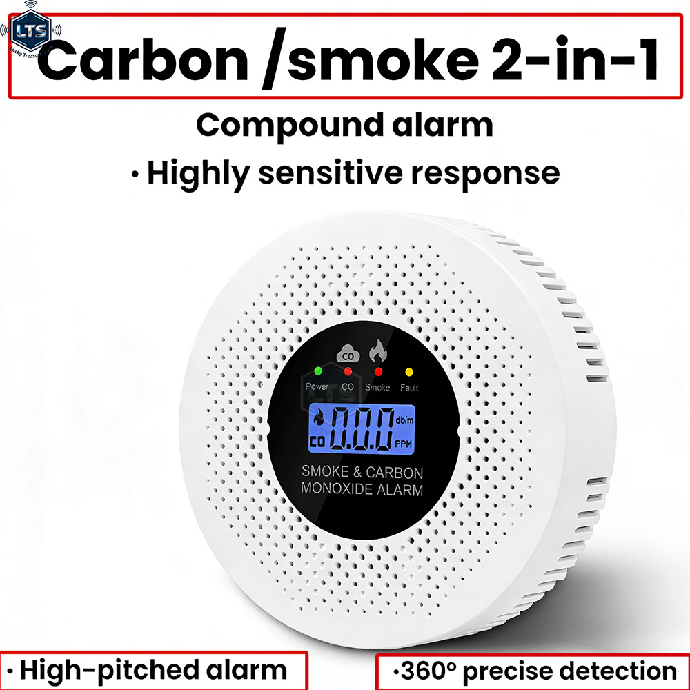 Detector de Monóxido de Carbono Inteligente 2 en 1 con Pantalla LCD, Alarma de Monóxido de Carbono, Funciona con Batería, para Casa, Apartamento, Cocina 2026
