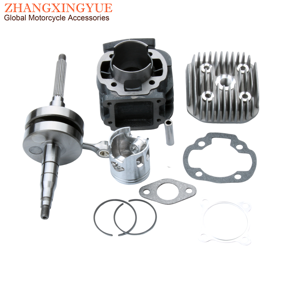 Scooter 70cc Big Bore Cilinder Kit & Racing Krukas Voor Mbk 50 Booster Volgende Raket Geest Track Stunt 50cc 47Mm/10Mm 2T