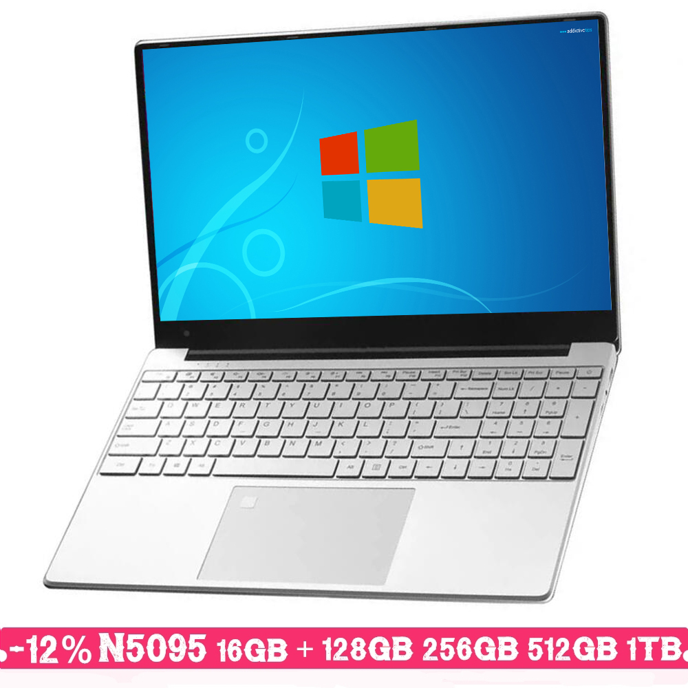 AKPAD-Intel Celeron Gaming Laptop, 15,6-Polegada tela IPS, 16GB de RAM, 256GB, 512GB, 1TB, 2TB SSD, N5095, Windows 10 11, Netbook Negócios