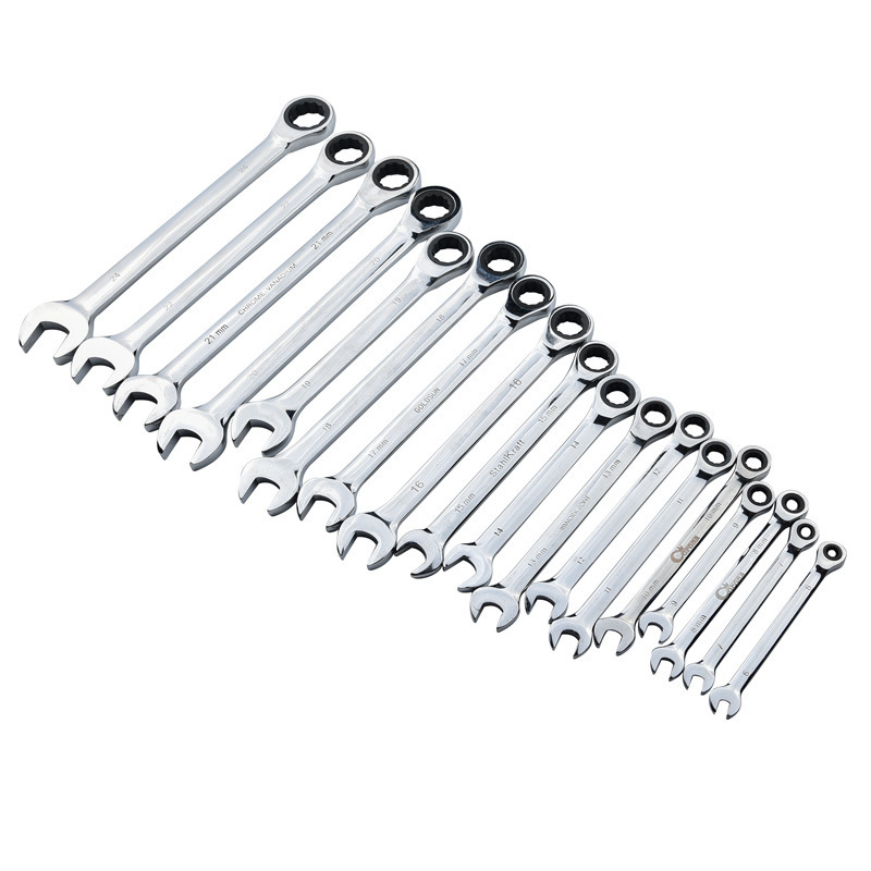 6-32MM Chuyên Nghiệp Ratchet Kết Hợp Hệ Mét Bộ Cờ Lê CRV72 Tua Vít Mô Men Xoắn Gear Ổ Cắm Hạt Loại Bỏ Sửa Chữa Dụng Cụ Cầm Tay