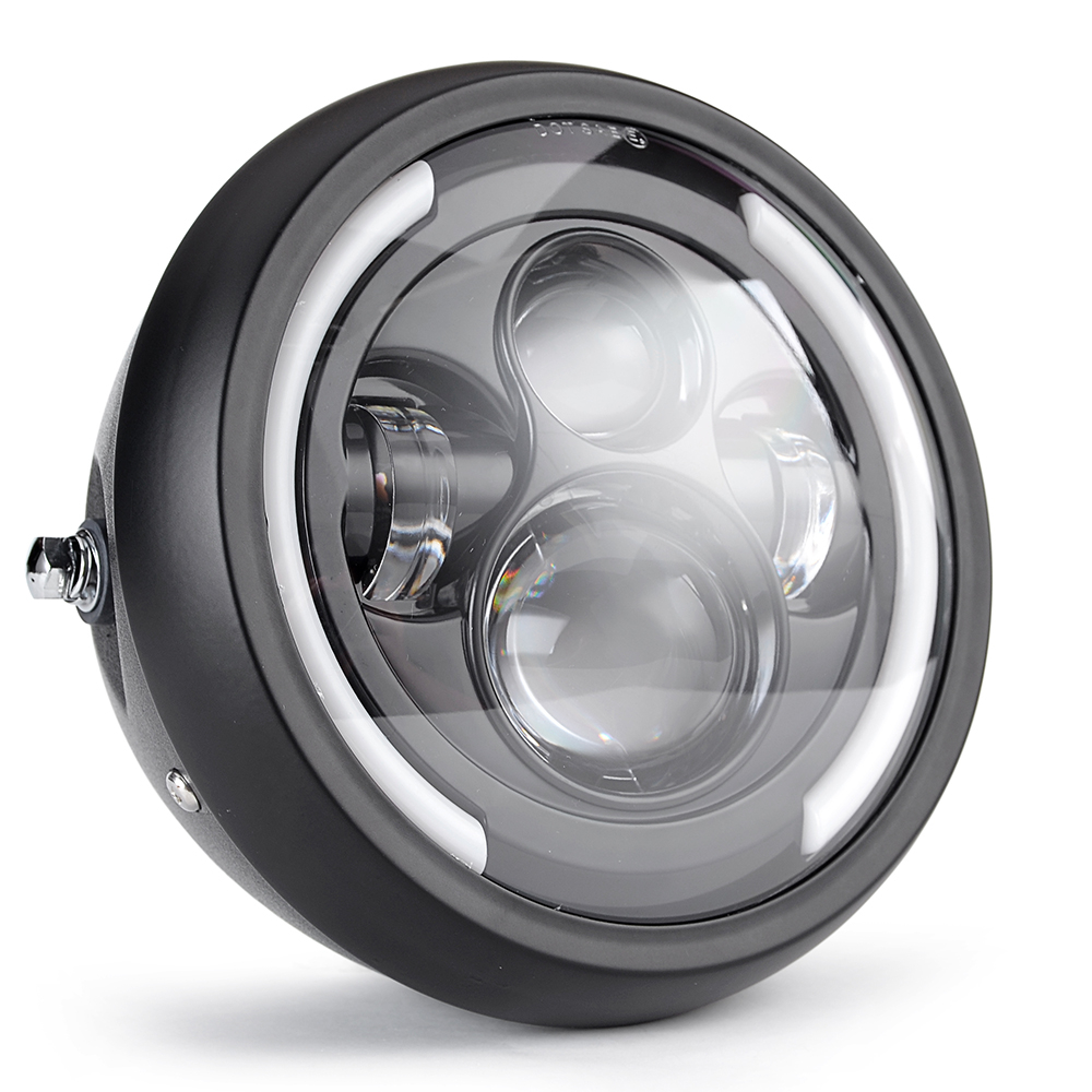 7.5 Inch Universele Cafe Racer Ronde Motorfiets Led Head Lamp Koplamp Afstand Licht Refit 7.5 "Motorfiets Koplamp Cafe Racer