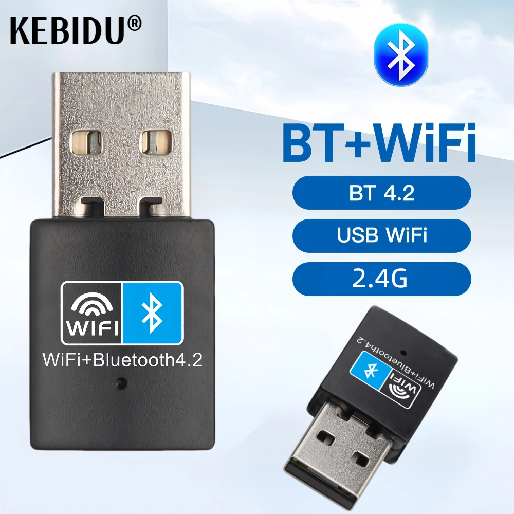 WiFi Bluetooth ワイヤレスアダプター 150Mbps USB アダプター 2.4G Bluetooth V4.0 ドングルネットワークカード RTL8723DU デスクトップラップトップ PC 用