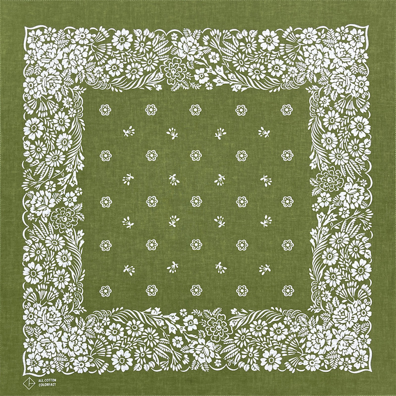 คุณภาพสูงออกแบบใหม่สะโพก Hop Olive สีเขียวผ้าพันคอผ้าฝ้ายกะลาสีผ้าพันคอผ้าพันคอ Anchor พิมพ์ Headband Paisley ของขวัญ Unisex