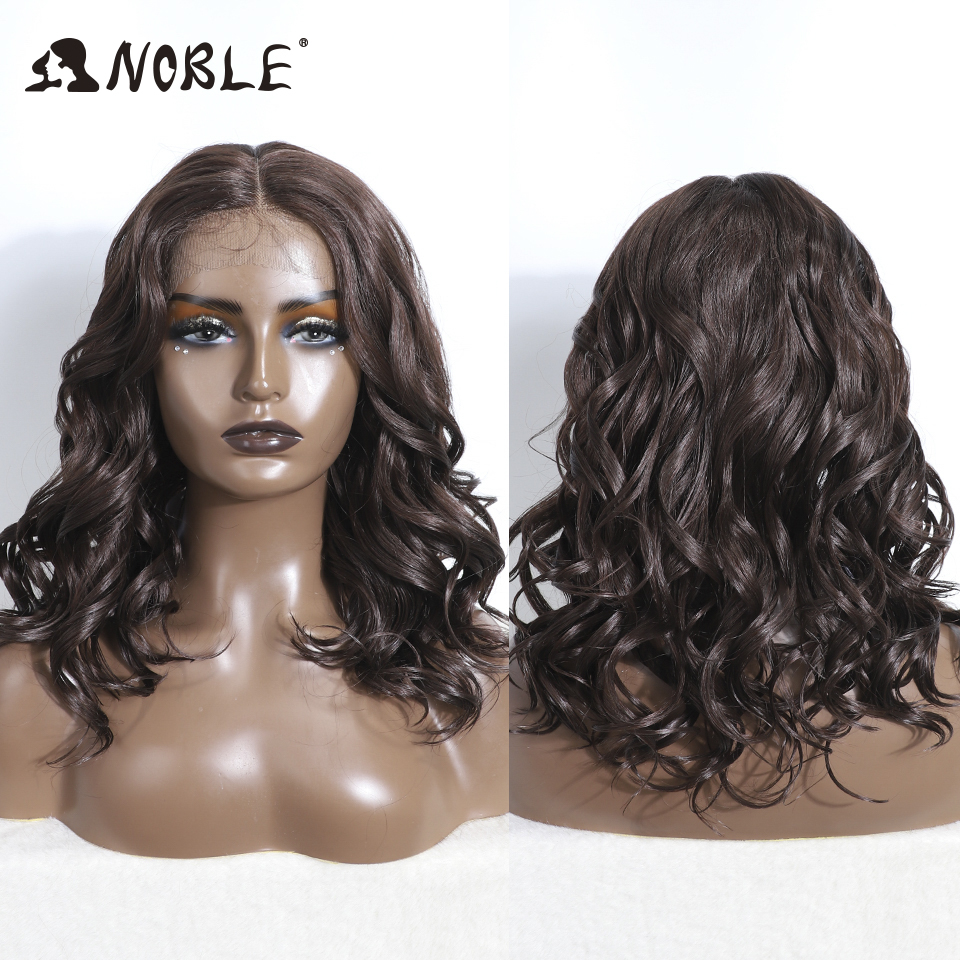 Perruque Lace Front Wig ondulée bouclée 20 pouces-Noble, perruque synthétique blonde ombrée pour femmes noires, perruque Cosplay