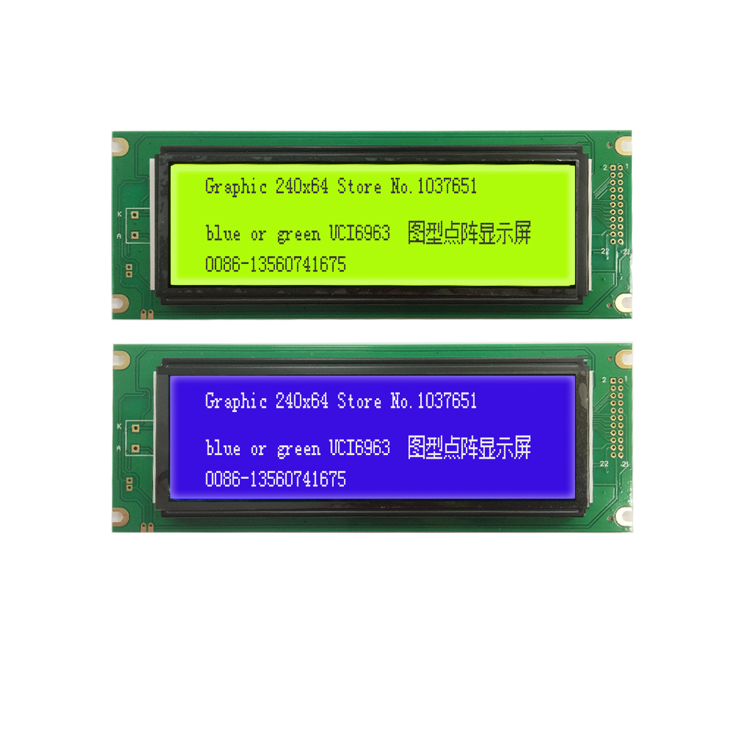 LCD-module 24064 Display Blauw Groen UCI6963 intead LM24064DFW Korg 01/W O1/W FD EOS B900 QY300 800 vervangen