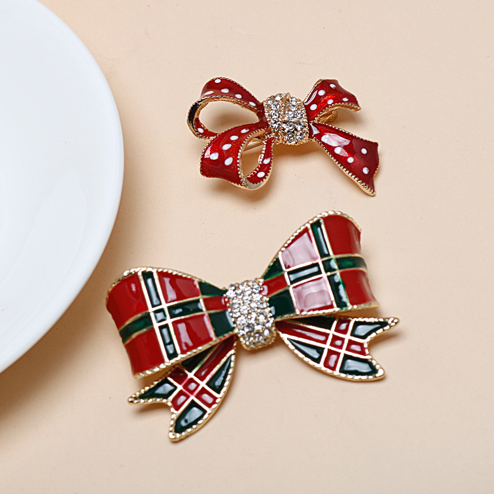 Broche con lazo de nudo de cristal, Pin de solapa con nudo rojo para mujer y niña, ropa, botón vaquero, regalos de joyería de Metal