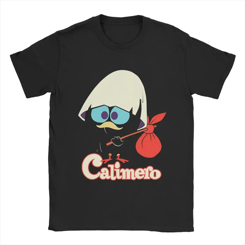 Nova camiseta de verão com estampa 3d de desenho animado Calimero para homens, moda infantil, camisetas engraçadas de manga curta, camisetas fofas de streetwear, roupas Y2k