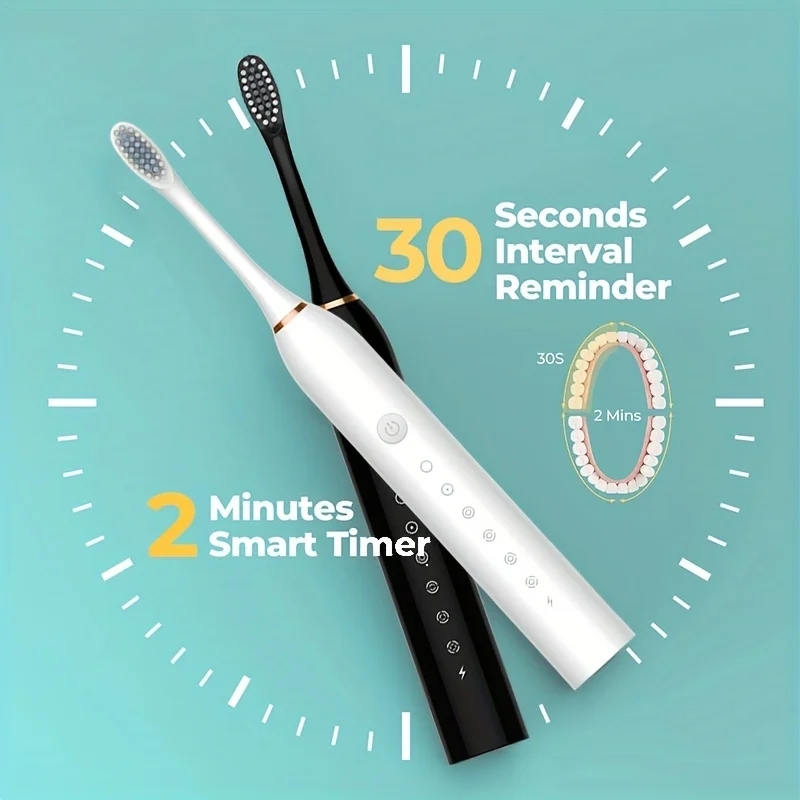 Automatic Electric Toothbrush Six-Speed Adult & Children's Universal Soft Bristle Charging Smart Toothbrush for All Ages
