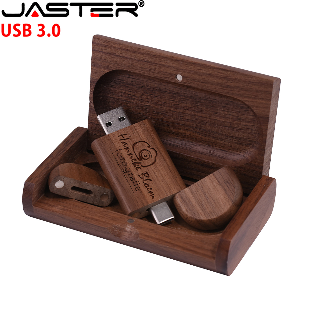 TYPE-C Деревянные флэш-накопители USB 3.0 128 ГБ Бесплатный логотип Pen Drive Креативный бизнес-подарок U-диск 64 ГБ Бамбуковая память 32 ГБ U-диск