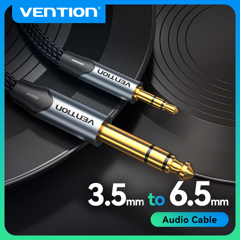 Vention 6.5 ~ 3.5 스피커 기타 앰프 용 잭 Aux 케이블 어댑터 TRS 오디오 케이블 잭 3.5mm ~ 6.5mm 오디오 케이블 보조