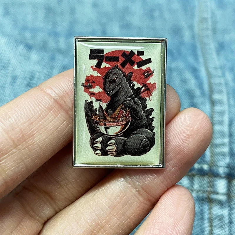 Kaiju's Ramen Lapel Pin Poster Art Brooch Jewelry Gift