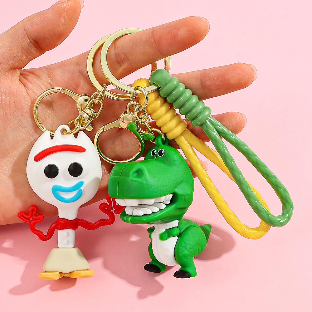 Toy Story porte-clés jouets Woody Buzz l'éclair Figure porte-clés voiture porte-clés anniversaire noël cadeau ensemble pour les enfants