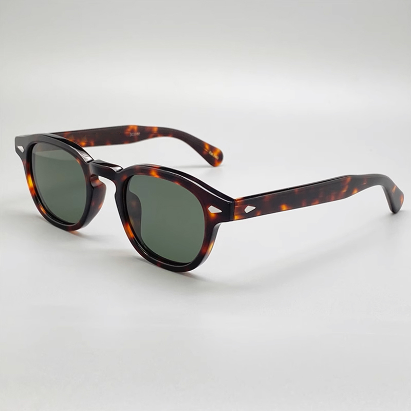 Rétro Johnny Depp lunettes de soleil hommes femmes lunettes de soleil polarisées marque Vintage acétate cadre pour hommes lunettes lunettes