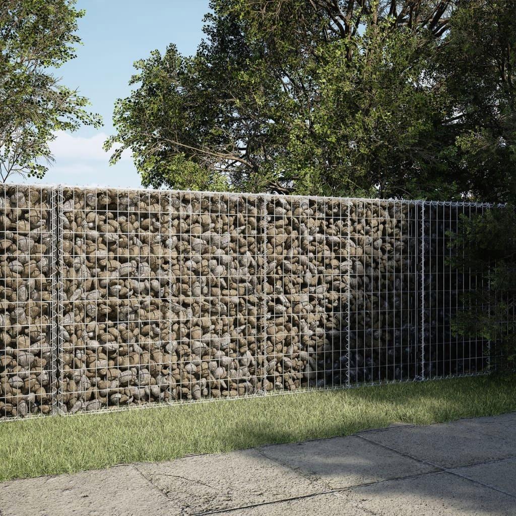 Panier Gabion avec couvercle 200x50x100 cm Décoration de paysage de jardin en acier galvanisé