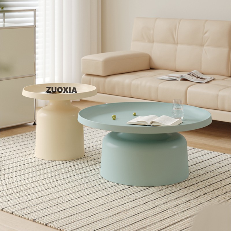 MOMO Skandinavischer kleiner Haus-Martini-Creme-Stil, runder Couchtisch, modern, schlicht, für Wohnzimmer, Haushalt, Sofa, Beistelltisch