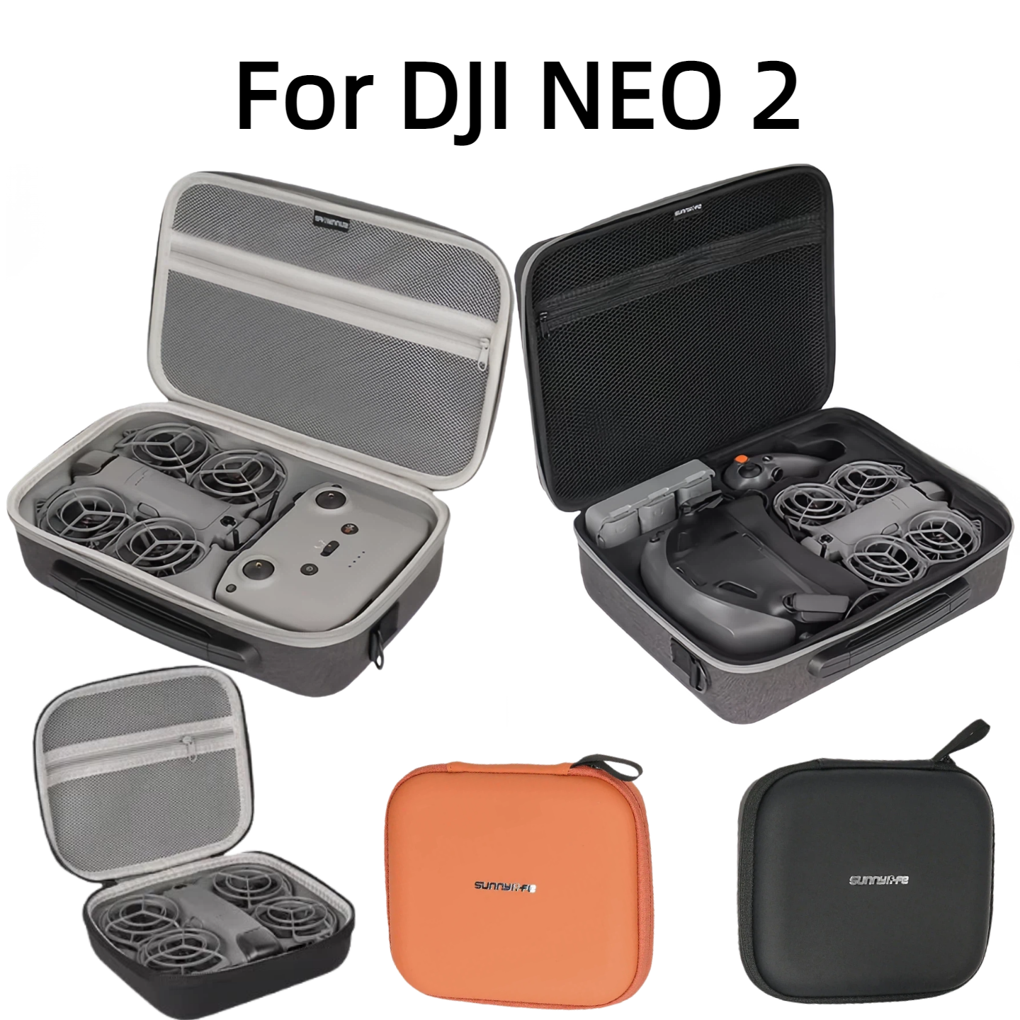 Estuche de Almacenamiento Sunnylife, Bolsa de Transporte, Caja Protectora a Prueba de Golpes para Gafas de Vuelo DJI NEO 2 N3/Motion 3, Accesorios para Drones