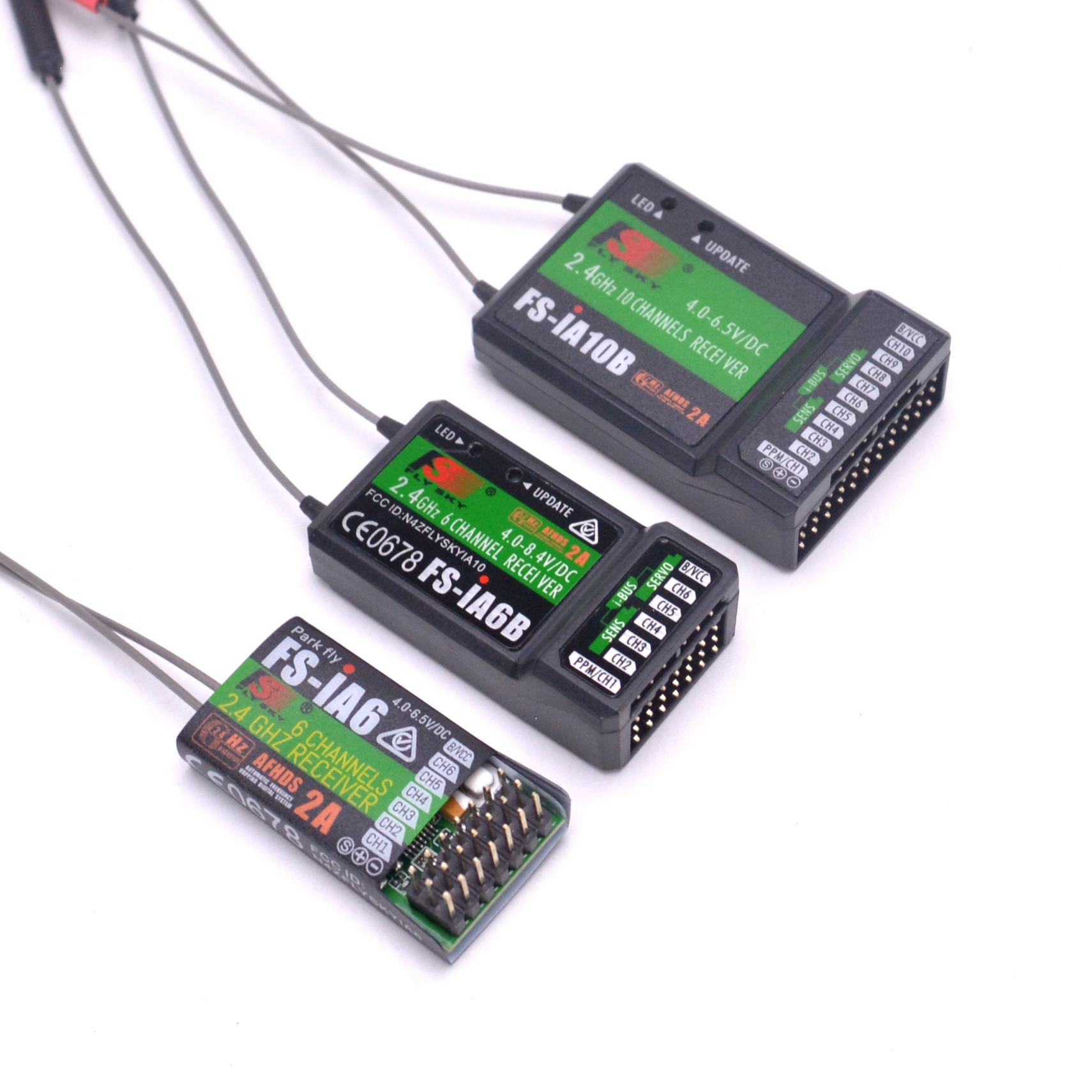 FlySky FS-IA10B IA6B X6B FS-A8S IA6 récepteur récepteur pour i6 i10 CT6B T6 TH9x transmisor de contrôle pièces détachées