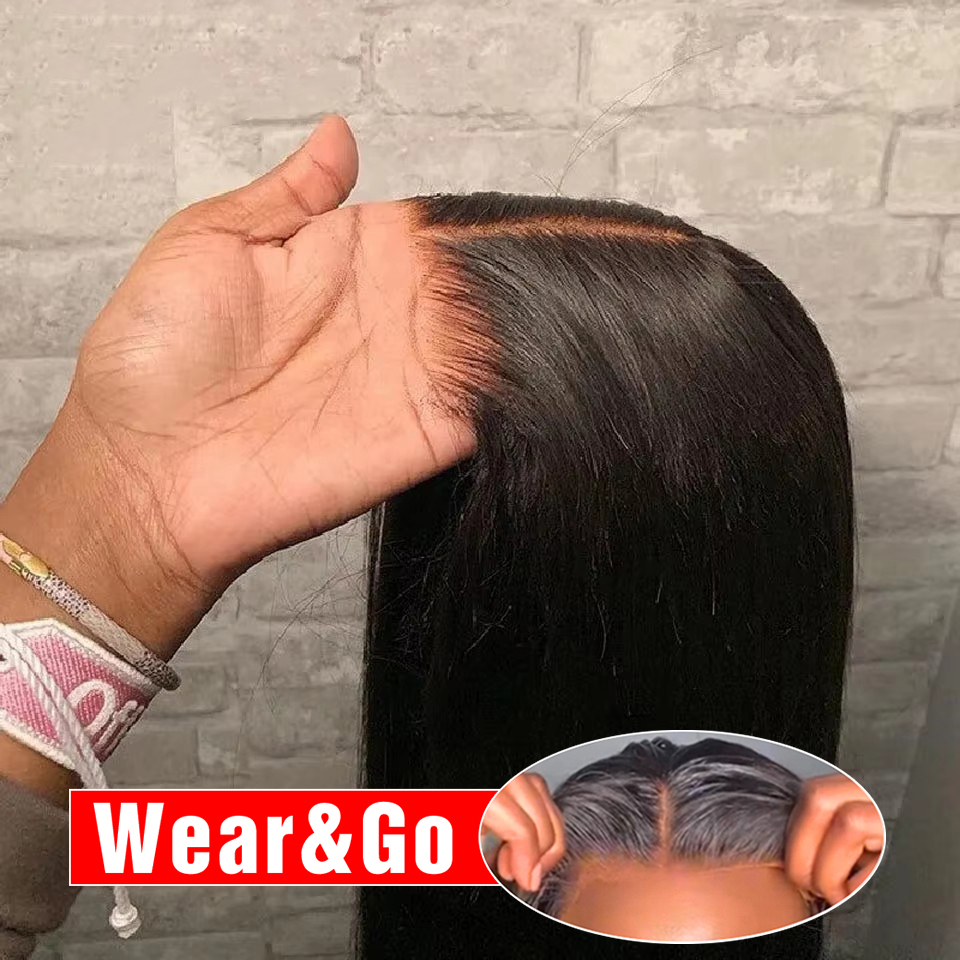 200 Densità 9x6 7x5 Dritto Glueless Parrucca Dei Capelli Umani Indossare Go Prepizzicato Dritto Parrucche Dei Capelli Umani 5x5 6x4 Chiusura Del Merletto Pre Taglio