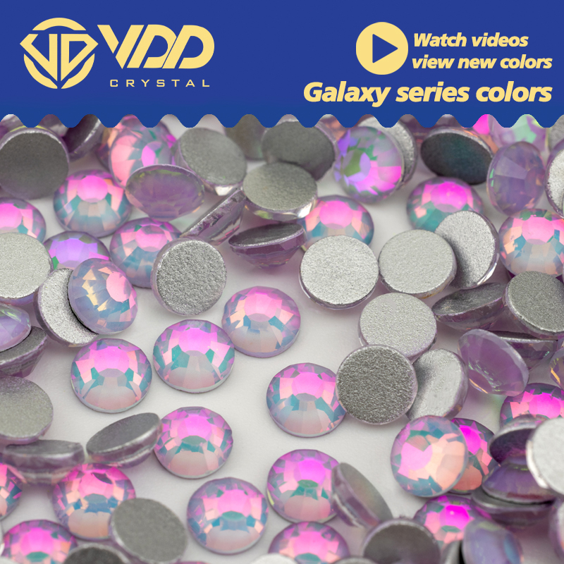 VDD 416 Galaxy-Lilac SS4-SS50 Стеклянные стразы Кристалл Высокое качество Камни с плоской задней поверхностью Аксессуары для дизайна ногтей DIY Ремесленные украшения