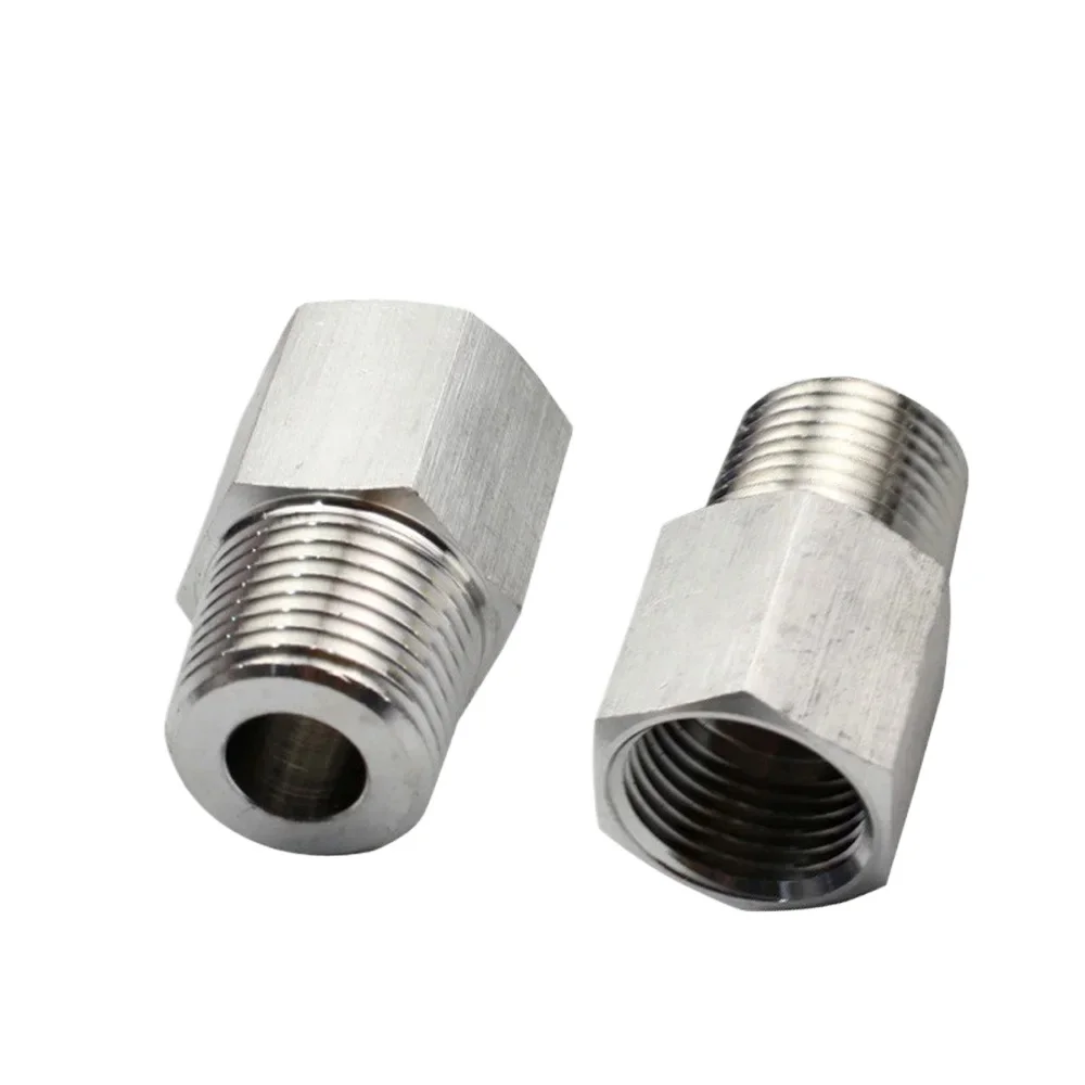 M10 M14 M20 1/8 "1/4" 3/8 "1/2" BSP NPT hembra macho reductor inoxidable casquillo conector de instalación de tuberías acoplador medidor de alta presión