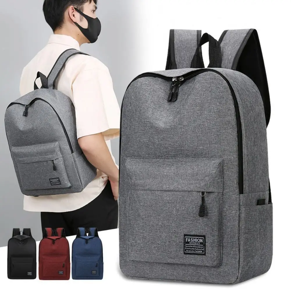 Mochila versátil de 15 pulgadas, bolso de ordenador de tela Oxford lavable a la moda, mochila escolar para estudiantes negra, gris, azul y roja, Unisex