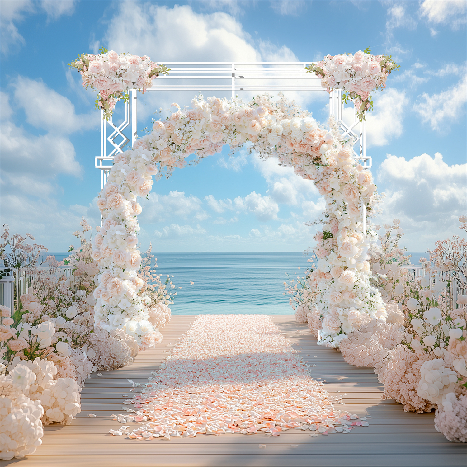 Arche de mariage blanche moderne, support d'arche, toile de fond de cérémonie de convocation, treillis de jardin, proposition, fête des patients