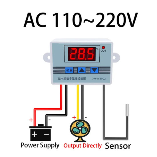 XH-W3001/3002 digitale controle temperatuur microcomputer thermostaat schakelaar thermometer regulator 12 V 24 V 110 V-220 V 0.1 precisio