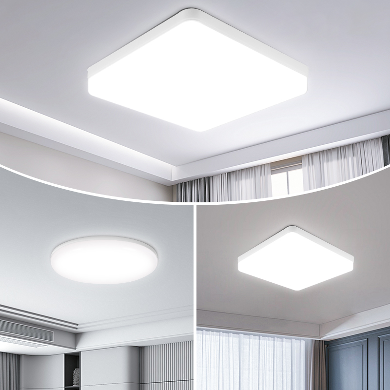 LED-Panel-Lampe, Kronleuchter, quadratisch, kreisförmig, Deckenlampe, weißes Licht, Pendelleuchte, Küche, Schlafzimmer, Badezimmer, Wohnzimmer, Treppe, Veranda