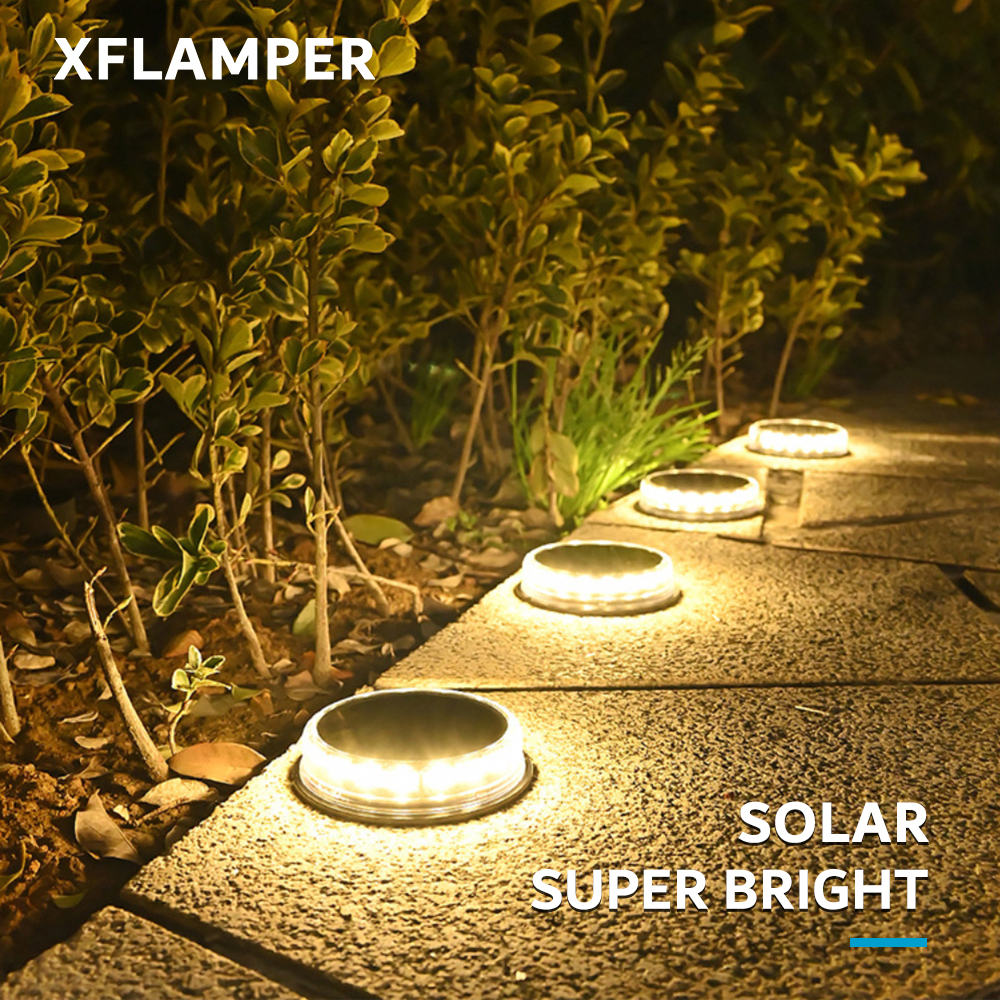 Luz LED Solar superbrillante para exteriores, lámpara de suelo para decoración de jardín, impermeable IP65, 3,7 V, 1200mAH, 4 piezas