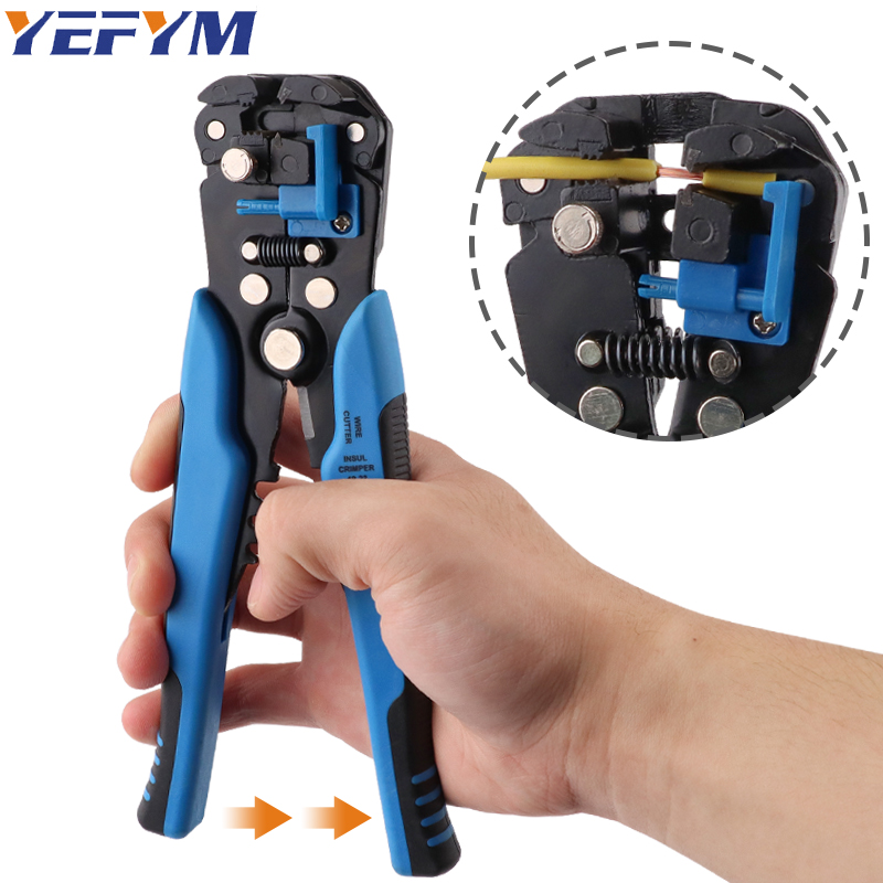 Wire Stripper 24-10 AWG (0.2-6 Mm²) YE-1SE ,3 In 1 Automatic Wire Stripping Tool, With Cutting & Crimping Function