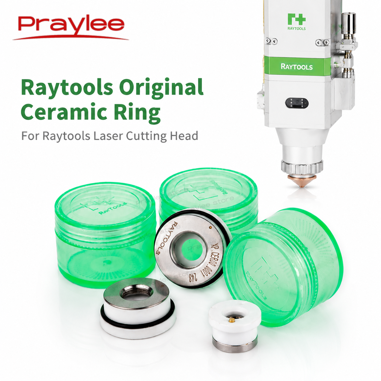 Original Raytools แหวนเซรามิค D32 M14 D28 D19.5 M8 M11 Raytools เซรามิคหัวฉีดผู้ถือ 1202740001 120515099 BMH109 BMH111 BM114