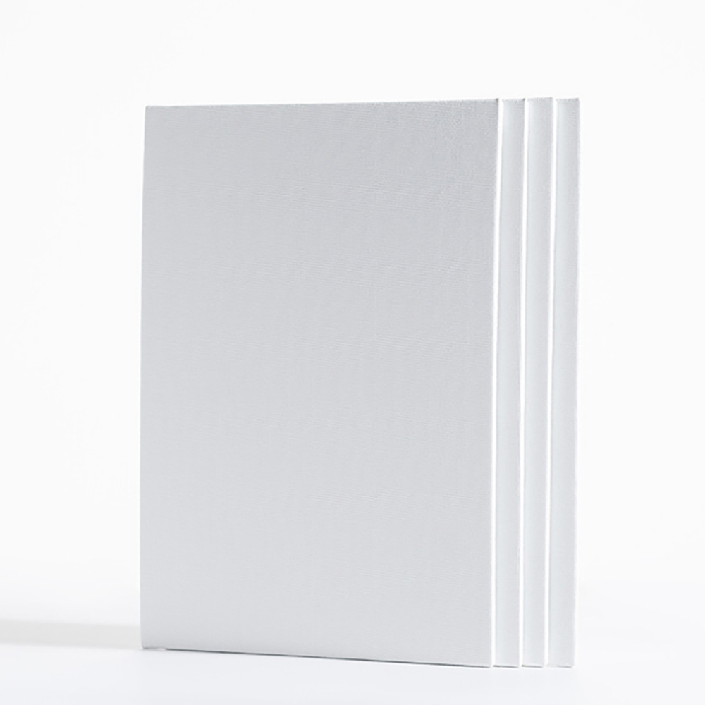 Placa de lona 5 peças para pintura de algodão em branco, branco preparado, adequado para guache, aquarela, acrílico, pintura a óleo, materiais de arte, HB-03
