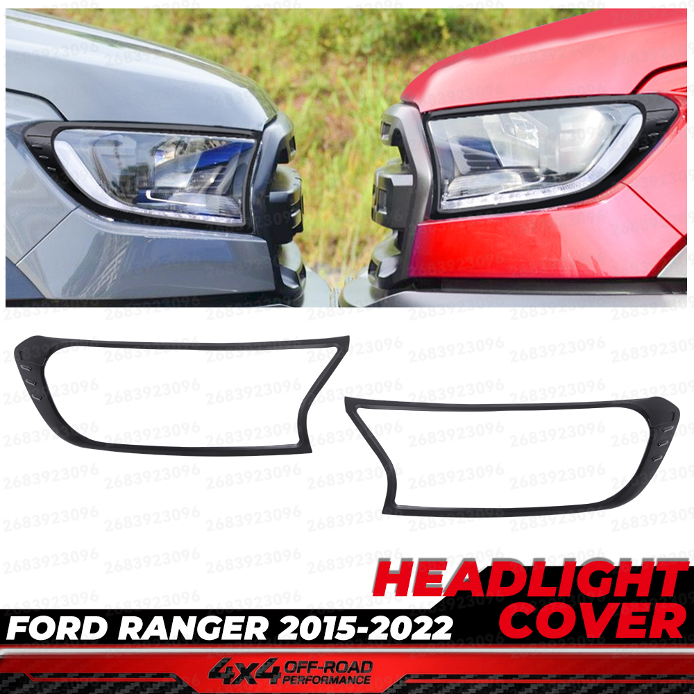 2 Pezzi Copri Fari Anteriori, Protezione Decorativa per Fari Ford Ranger 2015-2022 WILDTRAK XLS XLT LIMITED XL
