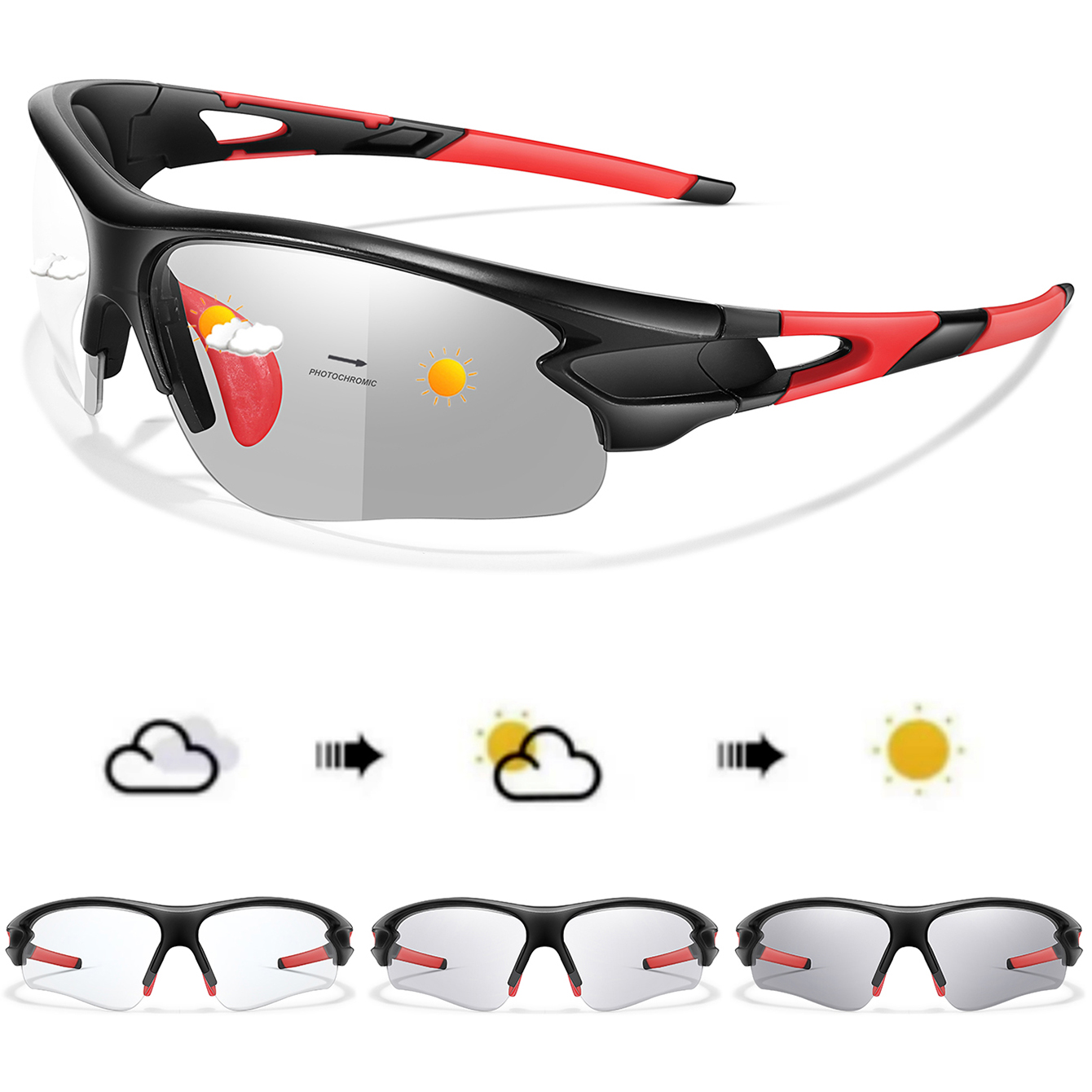 Cyclisme lunettes de soleil photochromiques femmes hommes Sports de plein air pêche course conduite lunettes femmes lunettes de mode