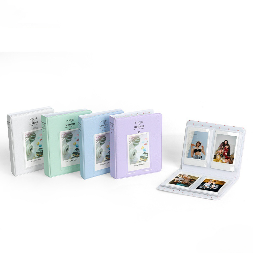 64 Kantong Album Fujifilm Instax Mini – Kotak Foto Polaroid untuk Pernikahan, Penyimpanan Kartu Instan, Hadiah Kenang-kenangan
