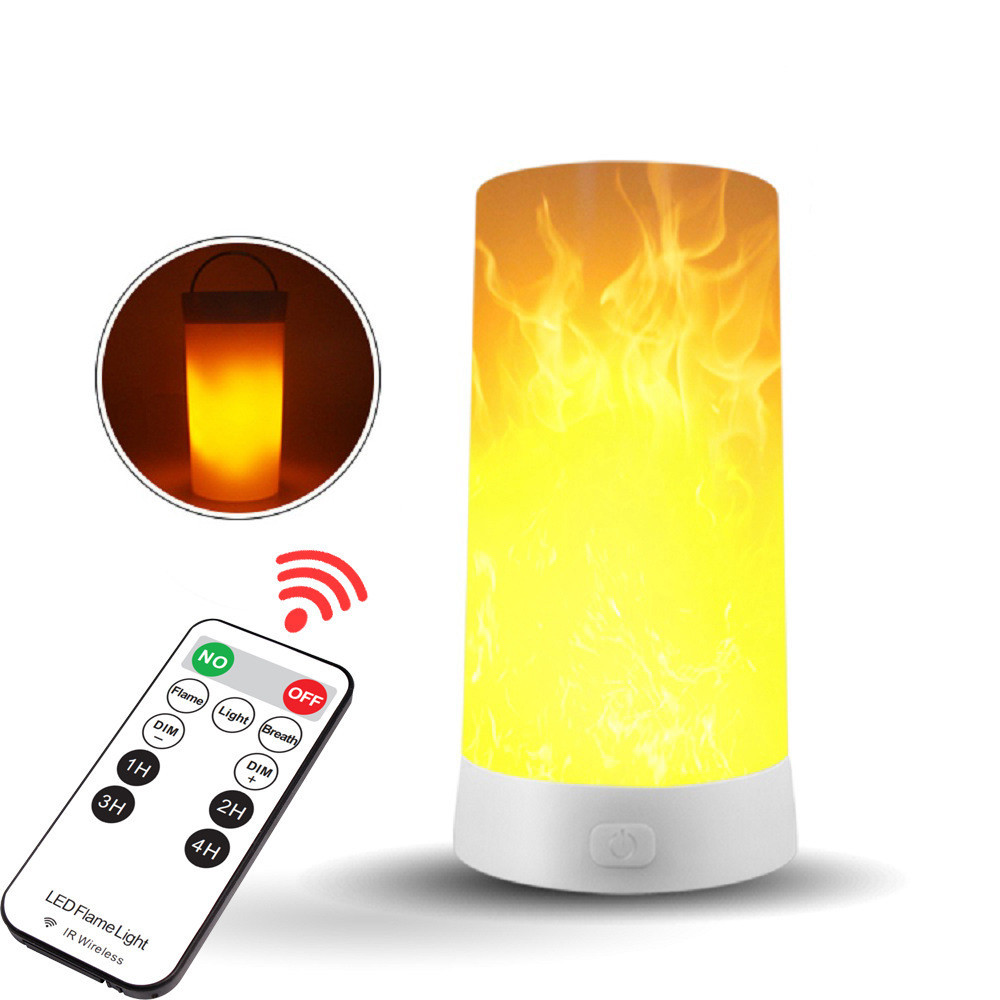 USB wiederaufladbare LED-Flammenlampe, simuliertes Flammeneffektlicht, realistisches Feuer-Atmosphärenlicht, Innendekoration, 4 Beleuchtungsmodi