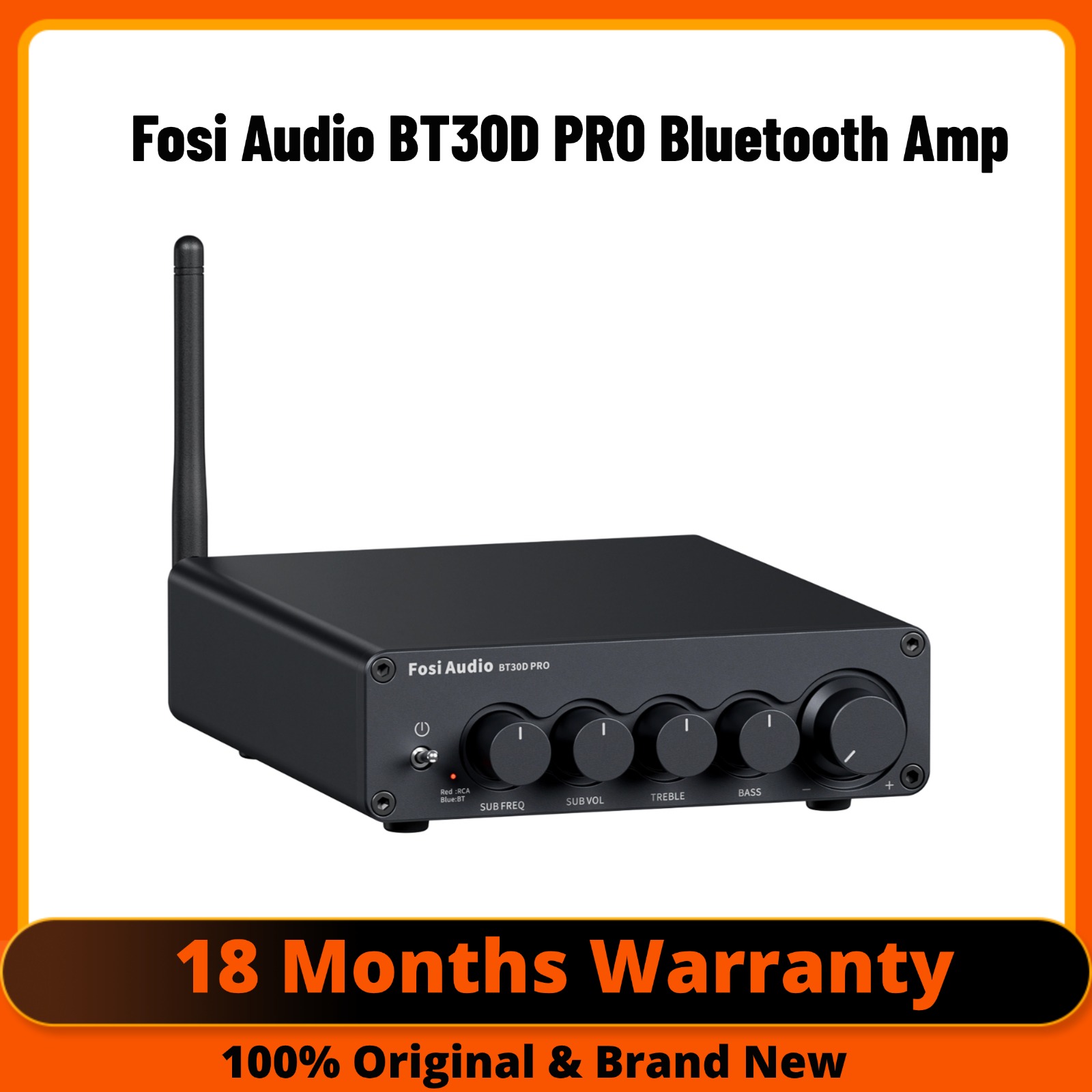 Fosi Audio Bluetooth amplificador de potencia de sonido 2,1 canales Amp Audio Reciver para altavoz Subwoofer 165Wx2 + 350W BT30D PRO