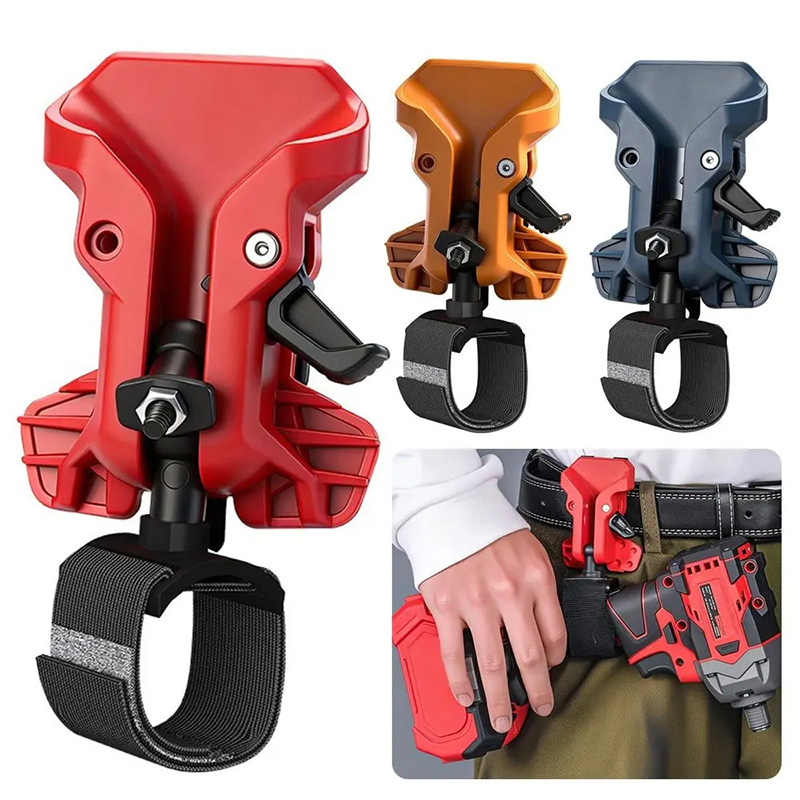 Selbstsichernder Bohrerhalter mit Gürtelclip, Schnellverschluss, Hochhärte-Schnellhaken, Werkzeughalter, Tragbarer Werkzeugorganizer