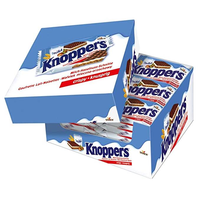 Caixa de armazenamento de Knooppers, bolacha crocante, barras de amendoim, 24 pcs