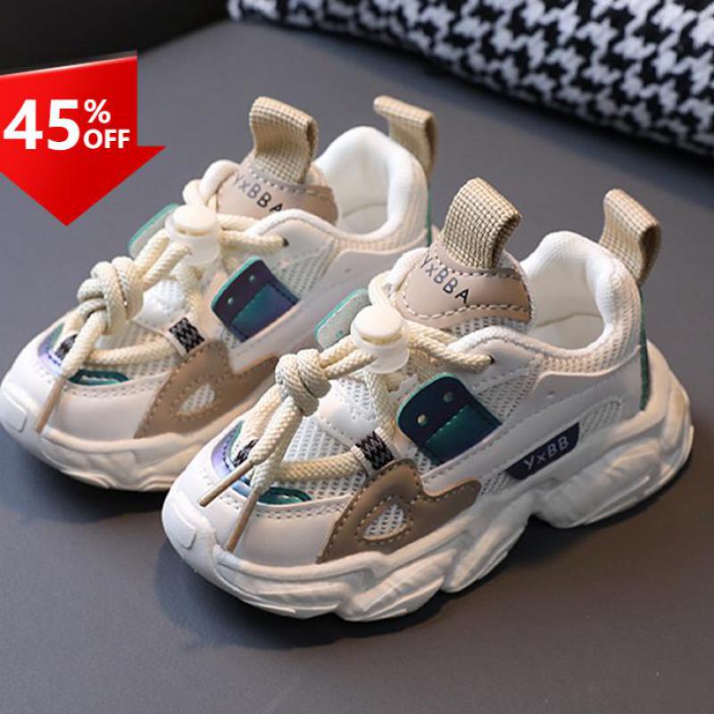 Taglia 21-36 Scarpe da bambino per ragazzi Ragazze Mesh traspirante Bambini piccoli Scarpe da ginnastica casual Scarpe sportive per bambini antiscivolo tenis