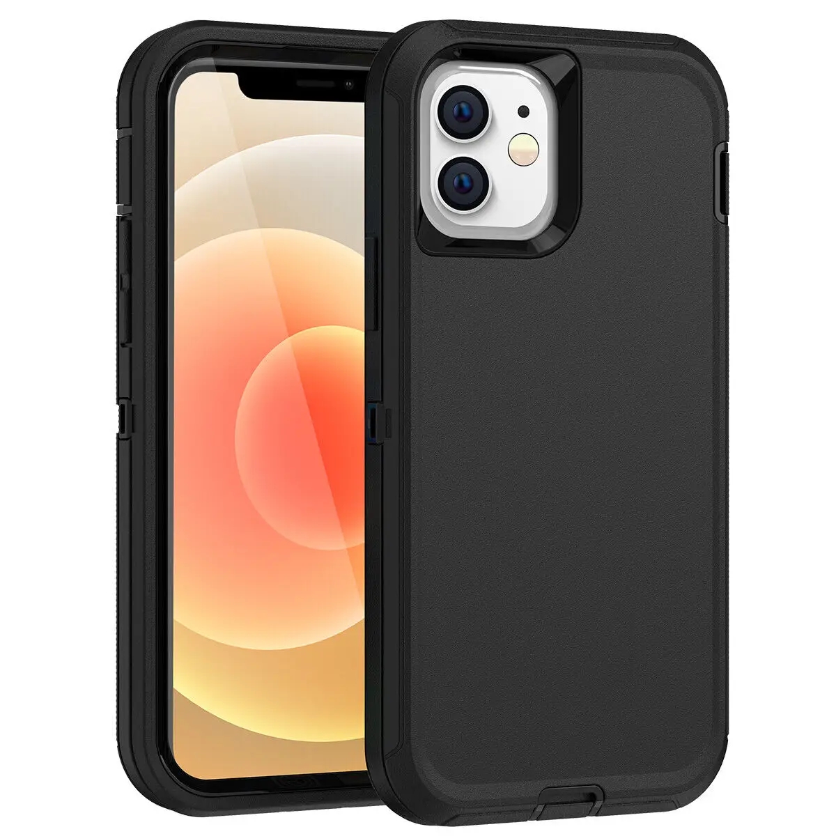 Stoot- en stofbestendige, militaire kwaliteit, heavy-duty, harde 3-in-1 hoesjes voor iPhone 16, 15, 13, 11, 14 Pro Max, MINI, X, XR, XSMAX, SE, 6, 7, 8 Plus