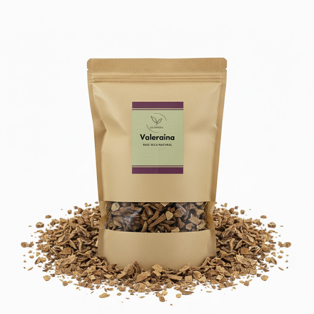 La Herbera |   Valeriana officinalis raíz triturada, hierba de los gatos, valeriana común, alfeñique |   para infusión, tisana relajante |   raíz cortada a granel |   envasado en España, sin aditivos |   Raíz de Valeriana, Valeriana Seca