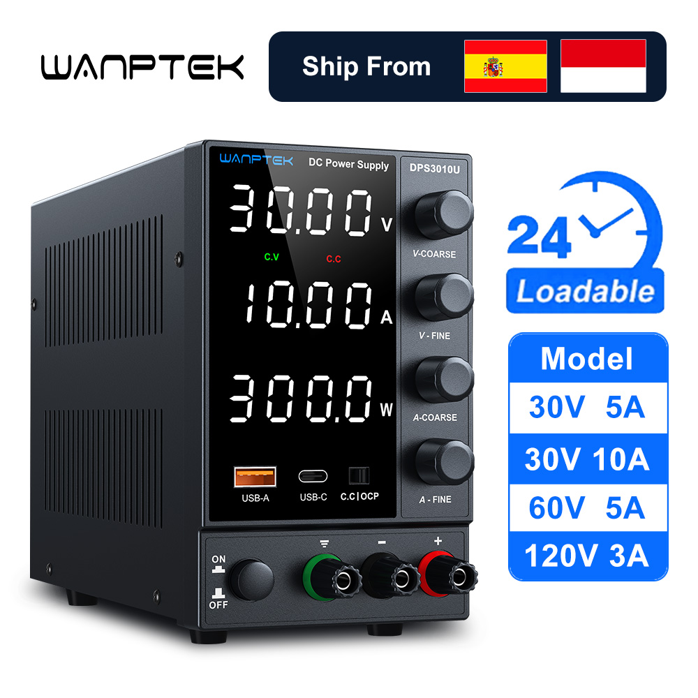 Wanptek Labor-Netzteil, verstellbar, 30 V, 5 A, 30 V, 10 A, 60 V, 5 A, 120 V, 3 A, Encoder-Einstellung, Tisch-DC-Netzteil