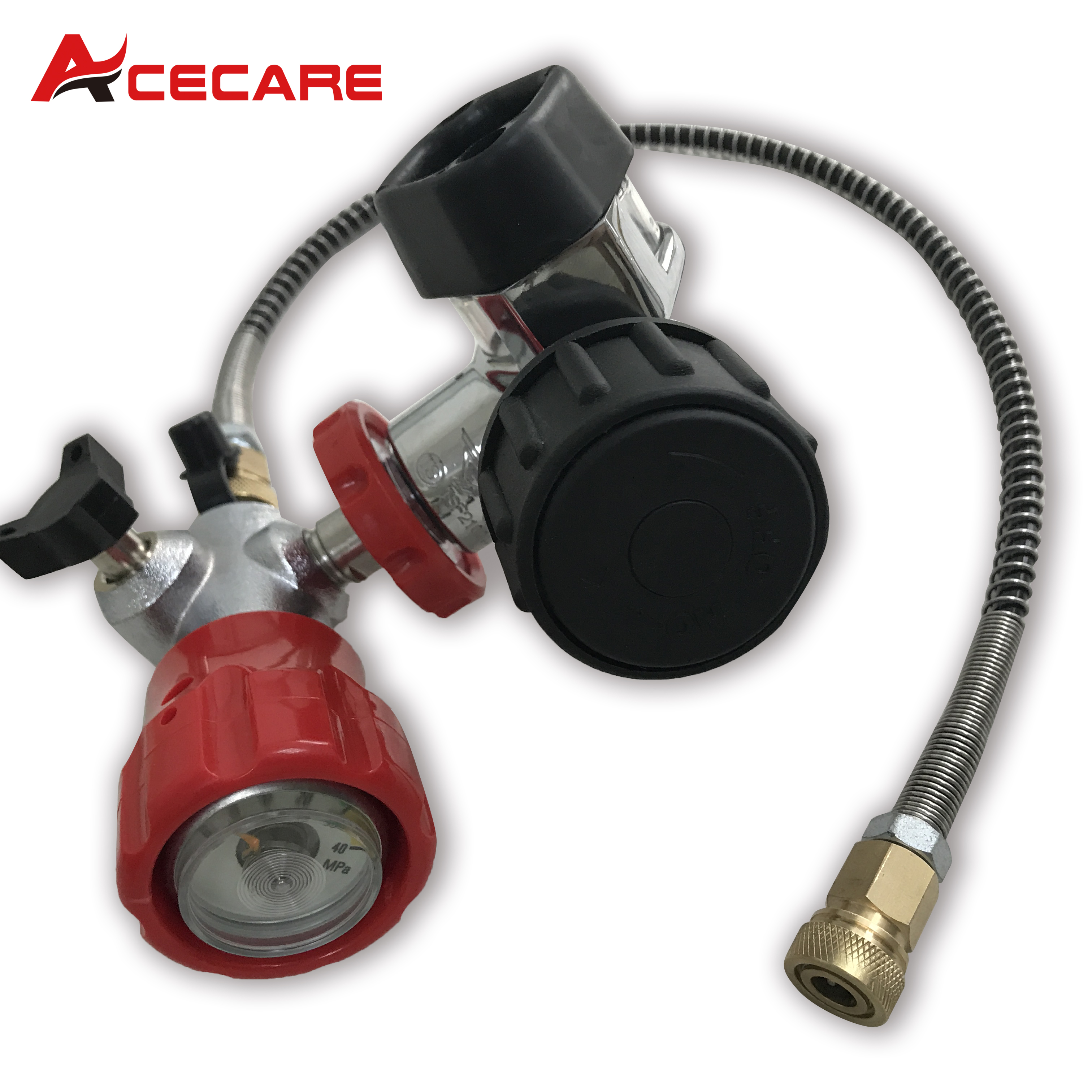 ACECARE-Válvula de alta presión 30Mpa, estación de limado, rosca M18 * 1,5, buceo
