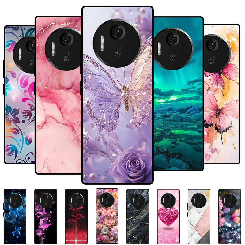 Custodia per Xiaomi Qin F25 MTK8786, Cover Posteriore in Silicone Opaco con Effetto Marmo per Duoqin F25 QinF25 F 25, Protezione Completa per Telefono