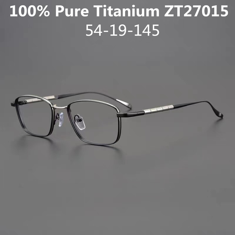 Japanse Merk Pure Titanium Brilmontuur Mannen Volledige Vierkante Business Brillen ZT27015 Vrouwen Recept Brillen Optische Gafas